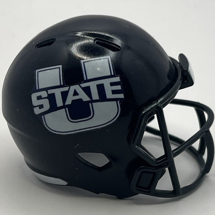 Custom Utah State Aggies Pocket Pro Helmet Navy Blue Pac-12