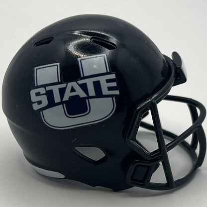 Custom Utah State Aggies Pocket Pro Helmet Navy Blue Pac-12