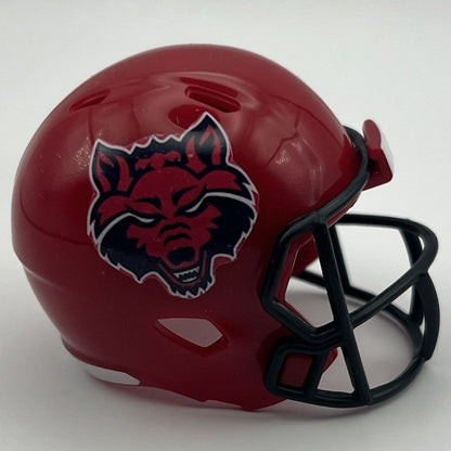 Custom Arkansas State Red Wolves Pocket Pro Helmet Red Sun Belt