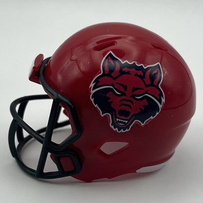 Custom Arkansas State Red Wolves Pocket Pro Helmet Red Sun Belt