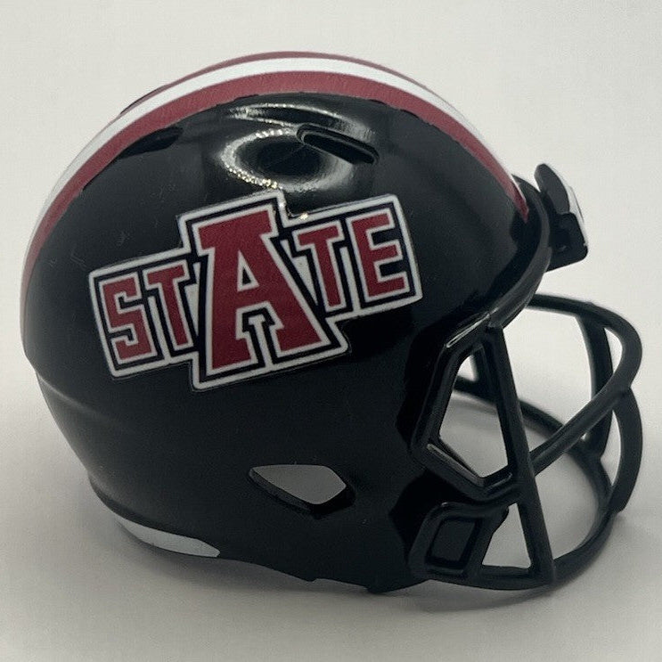 Custom Arkansas State Red Wolves Pocket Pro Helmet Black Sun Belt