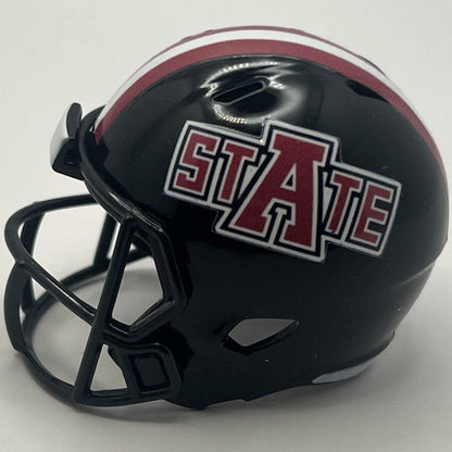 Custom Arkansas State Red Wolves Pocket Pro Helmet Black Sun Belt