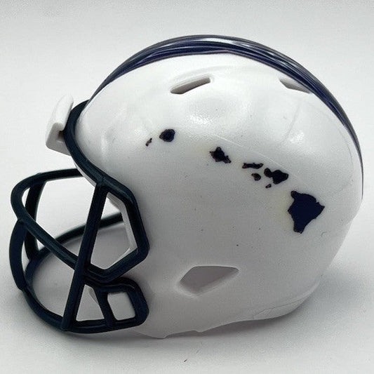 Custom Hawaii Rainbow Warriors Pocket Pro Helmet White Mountain West