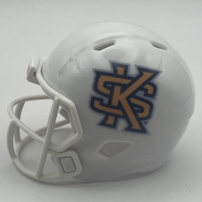 Custom Kennesaw State Owls Pocket Pro Helmet White Conference USA