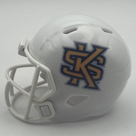 Custom Kennesaw State Owls Pocket Pro Helmet White Conference USA