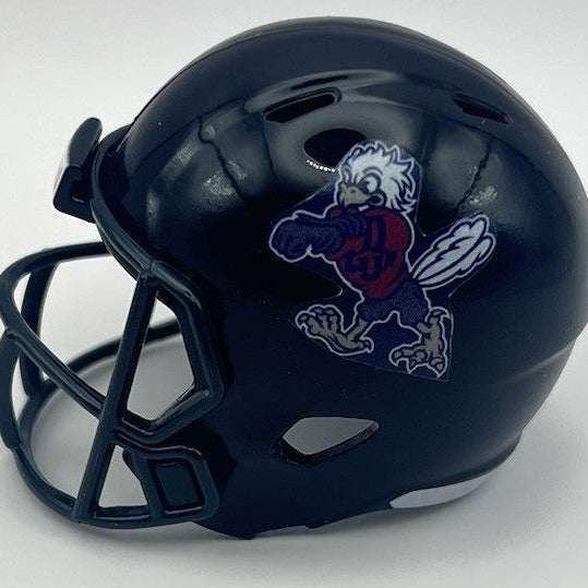 Custom Liberty Flames Pocket Pro Helmet Navy Blue Conference USA