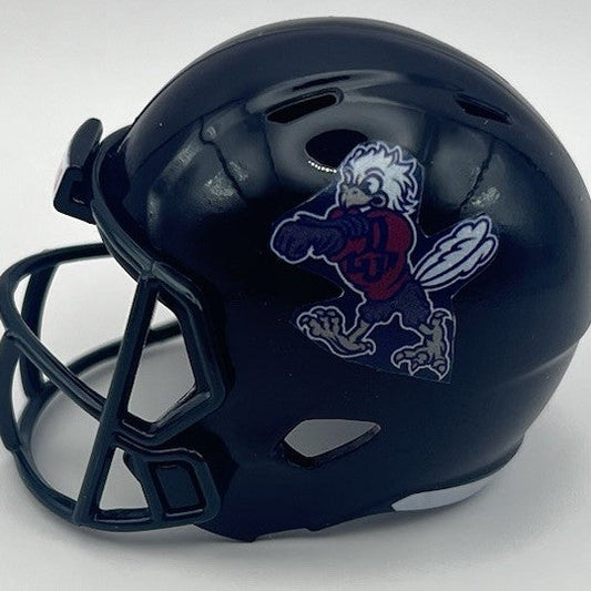Custom Liberty Flames Pocket Pro Helmet Navy Blue Conference USA