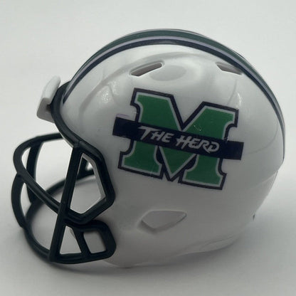 Custom Marshall Thundering Herd Pocket Pro Helmet White Sun Belt