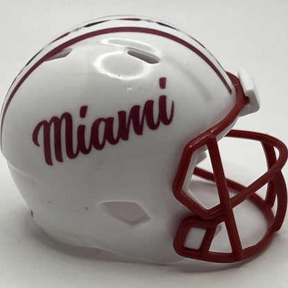 Custom Miami(OH) Redhawks Pocket Pro Helmet White MAC