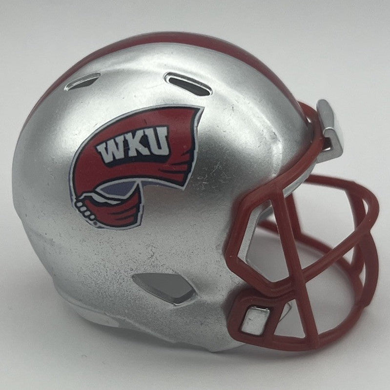 Custom Western Kentucky Hilltoppers Pocket Pro Helmet Silver Conference USA