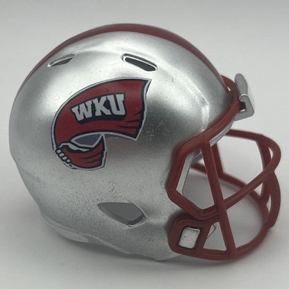 Custom Western Kentucky Hilltoppers Pocket Pro Helmet Silver Conference USA