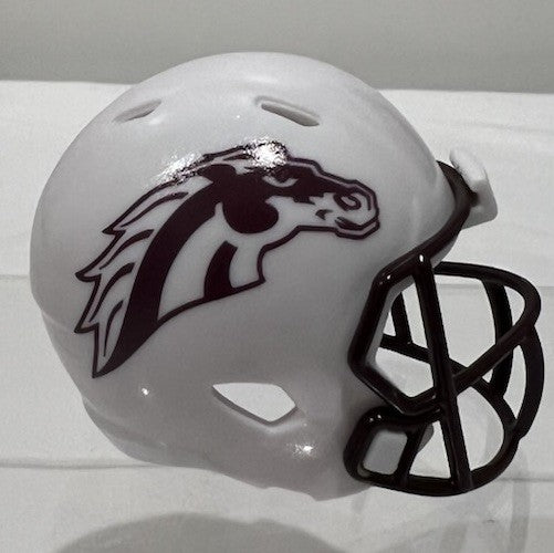 Custom Western Michigan Broncos Pocket Pro Helmet White MAC