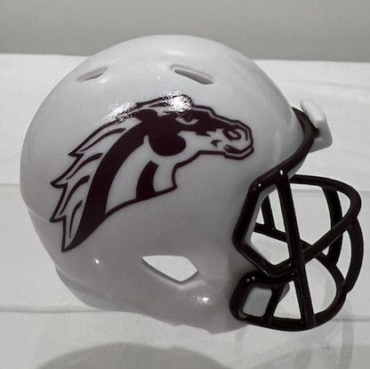Custom Western Michigan Broncos Pocket Pro Helmet White MAC
