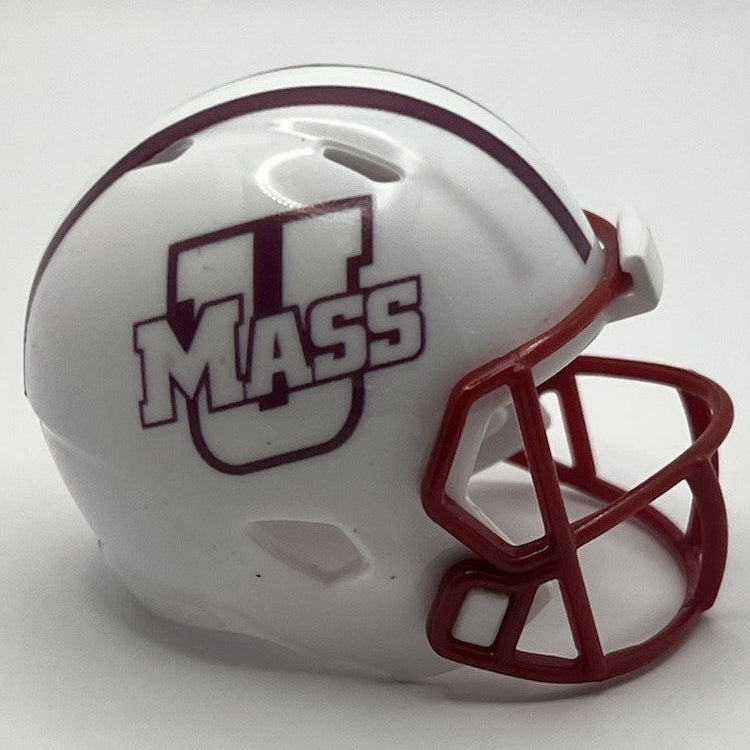 Custom Umass Minutemen Pocket Pro Helmet White MAC