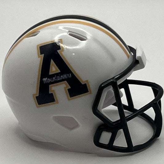 Custom App State Mountaineers Pocket Pro Helmet White Sun Belt