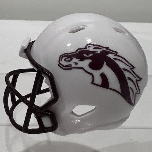 Custom Western Michigan Broncos Pocket Pro Helmet White MAC
