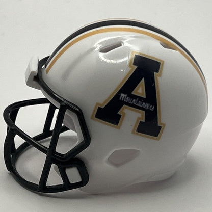 Custom App State Mountaineers Pocket Pro Helmet White Sun Belt