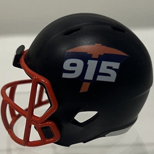 Custom UTEP Miners Pocket Pro Helmet Navy Blue Mountain West