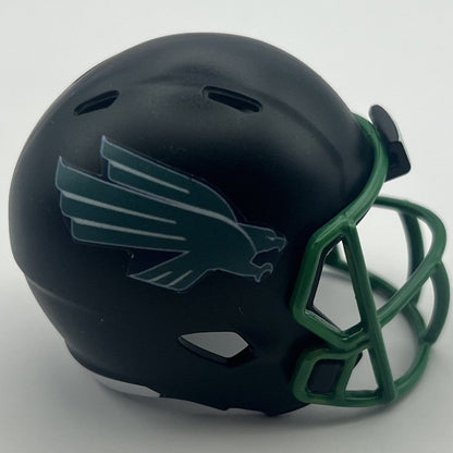 Custom North Texas Mean Green Pocket Pro Helmet Black American Conference