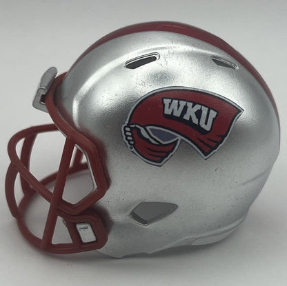Custom Western Kentucky Hilltoppers Pocket Pro Helmet Silver Conference USA