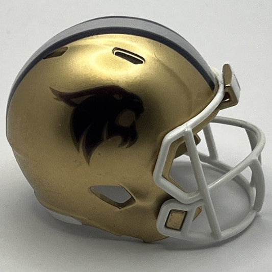 Custom Texas State Bobcats Pocket Pro Helmet Gold Pac-12