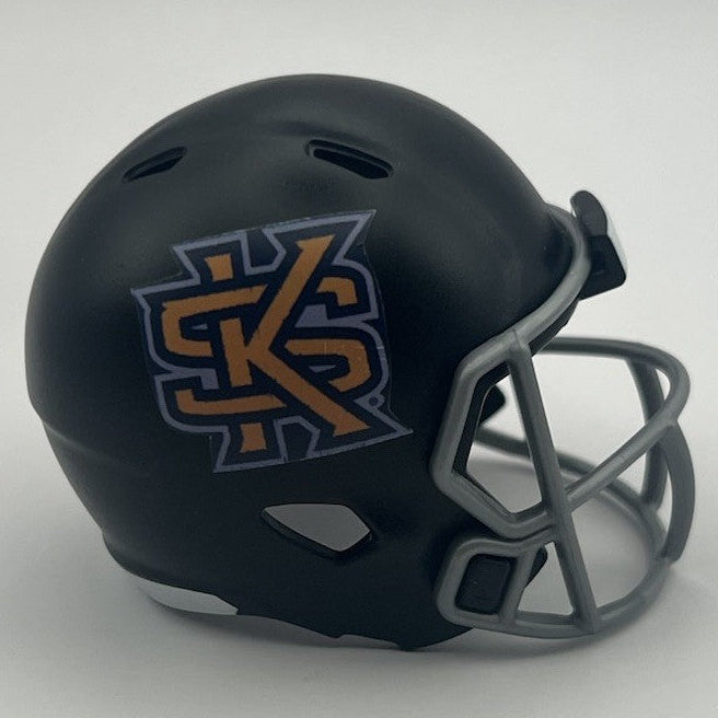 Custom Kennesaw State Owls Pocket Pro Helmet Black Conference USA