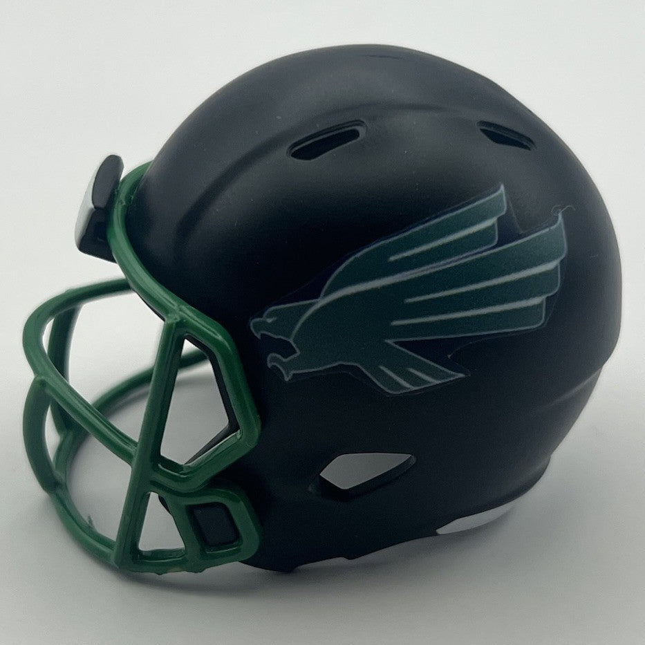 Custom North Texas Mean Green Pocket Pro Helmet Black American Conference