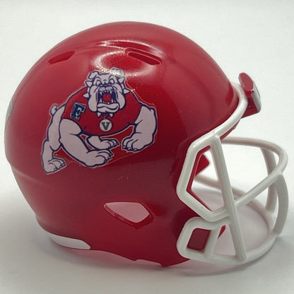 Custom Fresno State Bulldogs Pocket Pro Helmet Red Pac-12