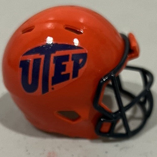 Custom UTEP Miners Pocket Pro Helmet Orange Mountain West