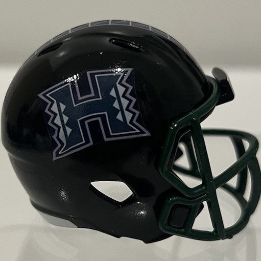 Custom Hawaii Rainbow Warriors Pocket Pro Helmet Black Mountain West