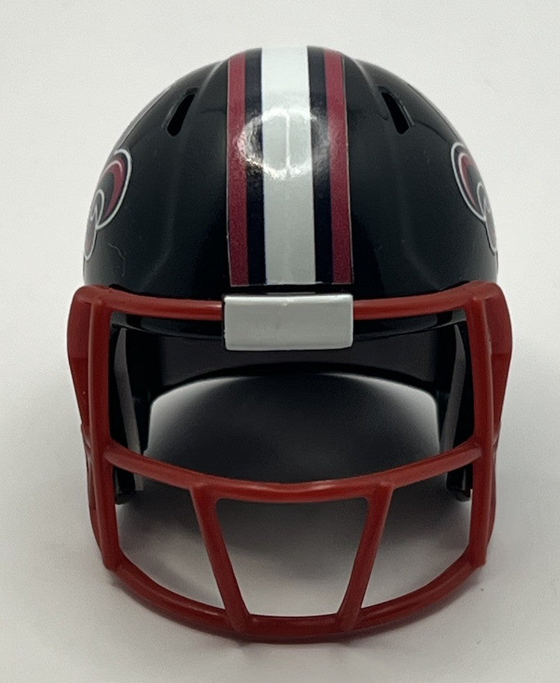 Custom Louisiana Rajin' Cajuns Pocket Pro Helmet Black Red Sun Belt