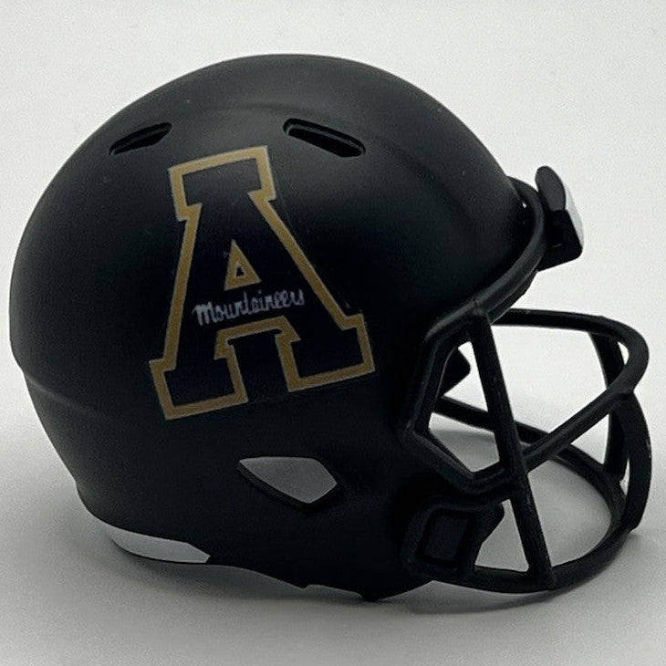 Custom App State Mountaineers Pocket Pro Helmet Matte Black Sun Belt