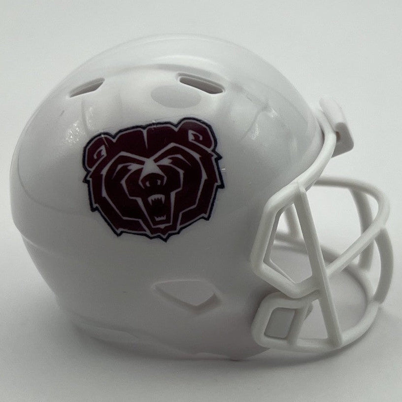 Custom Missouri State Bears Pocket Pro Helmet White White Facemask Conference USA
