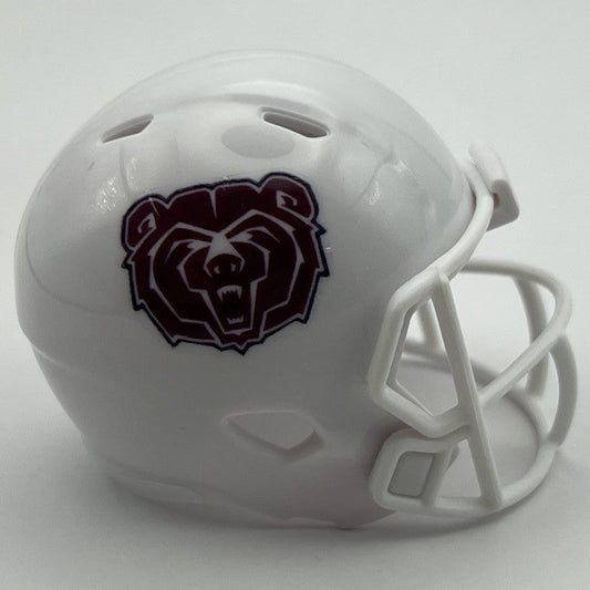 Custom Missouri State Bears Pocket Pro Helmet White White Facemask Conference USA