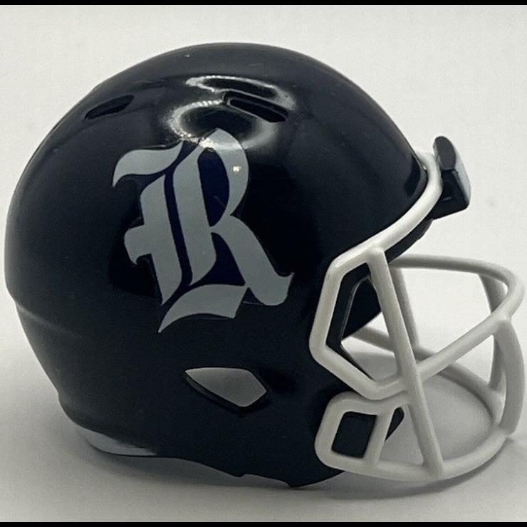 Custom Rice Owls Pocket Pro Helmet Navy Blue White Facemask