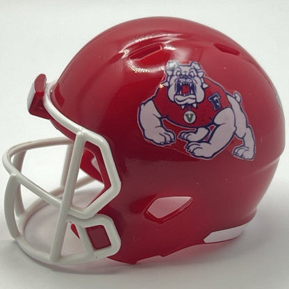 Custom Fresno State Bulldogs Pocket Pro Helmet Red Pac-12