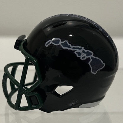 Custom Hawaii Rainbow Warriors Pocket Pro Helmet Black Mountain West