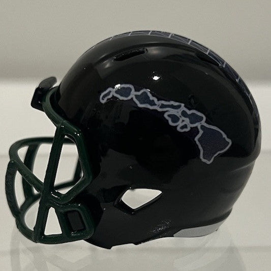 Custom Hawaii Rainbow Warriors Pocket Pro Helmet Black Mountain West
