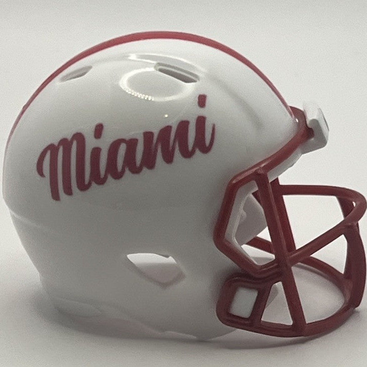 Custom Miami(OH) Redhawks Pocket Pro Helmet White MAC
