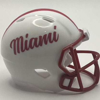 Custom Miami(OH) Redhawks Pocket Pro Helmet White MAC