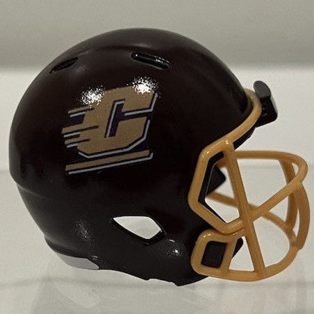 Custom Central Michigan Chippewas Pocket Pro Helmet Brown MAC