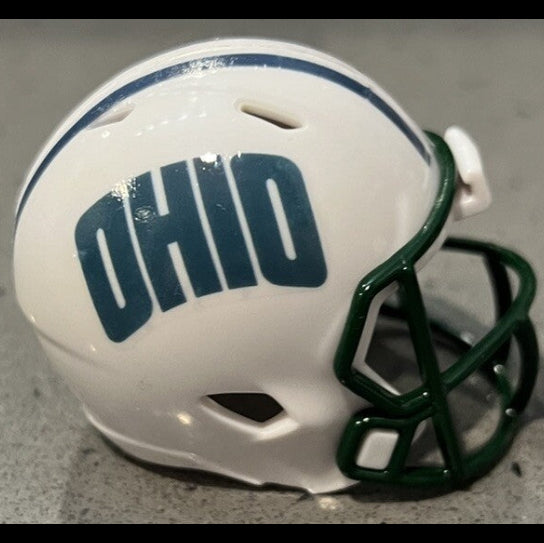 Custom Ohio Bobcats Pocket Pro Helmet White MAC