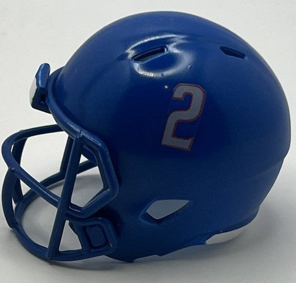 Custom Boise State Broncos Pocket Pro Helmet Blue Pac-12