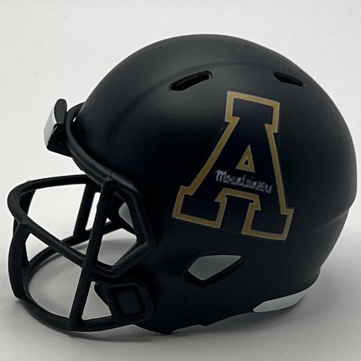 Custom App State Mountaineers Pocket Pro Helmet Matte Black Sun Belt