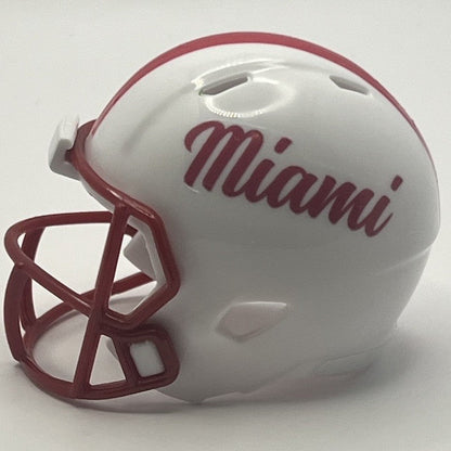 Custom Miami(OH) Redhawks Pocket Pro Helmet White MAC