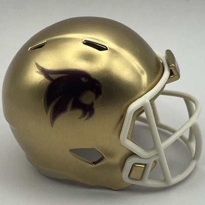 Custom Texas State Bobcats Pocket Pro Helmet Gold Pac-12
