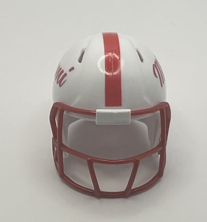 Custom Miami(OH) Redhawks Pocket Pro Helmet White MAC