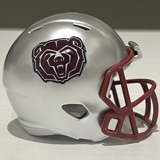 Custom Missouri State Bears Pocket Pro Helmet Silver Conference USA