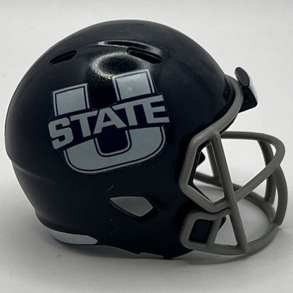 Custom Utah State Aggies Pocket Pro Helmet Navy Blue Pac-12