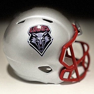 Custom New Mexico Lobos Pocket Pro Helmet Silver Mountain West